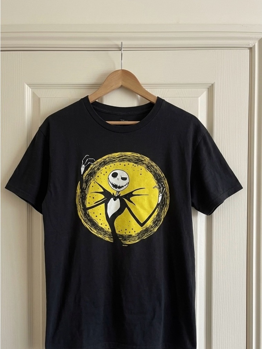 Disney The Nightmare Before Christmas Jack Skellington Yellow Moon Graphic T-Shi
